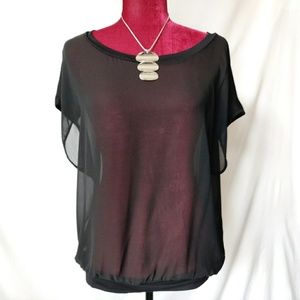 XXI | Sheer black top | sz medium